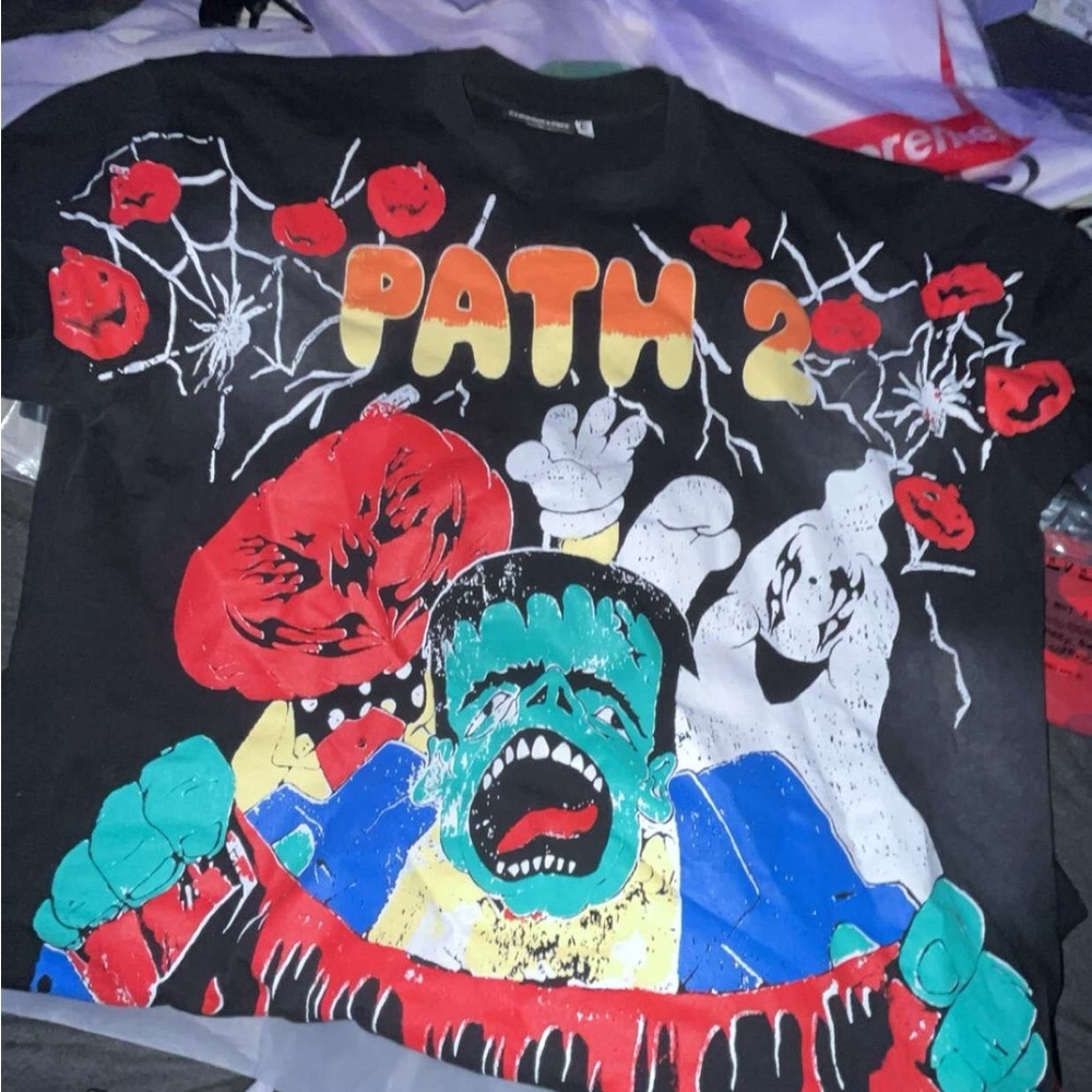 He’ll star Graphic Tee with Colorful Monster Design